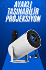 Taşınabilir Projeksiyon Ayaklı Projektör Android Uyumlu HDMI Girişli