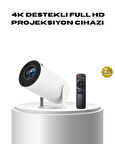 4K Destekli Full HD Projeksiyon Cihazı – 130 inç Geniş Ekran WiFi ve HDMI Bağl