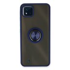 Realme C11 2021 Kılıf Montreal Yüzüklü Silikon Kapak - Lacivert