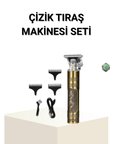T Bıçaklı Profesyonel Çizik Tıraş Makinesi Seti – 120 Dakika Kullanım, Şarjlı &amp; Kablolu