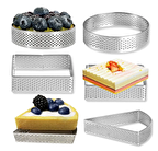 Narkalıp Kare,Yuvarlak Üçgen Delikli Tart Kalıbı 6 Lı