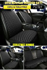 Audi A7 UyumluTerletmez Kumaş MinTerletmez Kumaş 7 Parça Full Takım siyah-beyaz