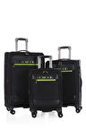 kumaş Körüklü 4 Tekerlekli Şifreli Ultra Sağlam ve Hafif 3’lü Valiz Seti