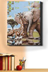 Sayılarla Boyama Seti Kasnaklı Safari Dostları 60 X 75 Cm