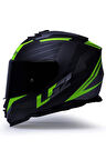 Storm Nerve Mat Siyah Neon Sarı Kask Siyah Camlı