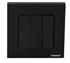 Netelsan Byobu Siyah Üçlü Anahtar Çerçeveli