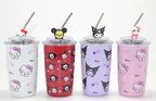 Nevamel® Sanrio Hello Kitty Ve Kuromi Figürlü Isı Muhafazalı Metal Pipetli Çelik Kupa