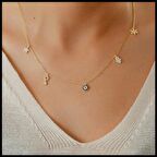 925 Ayar Gümüş Nazarlı Şans Kolyesi