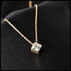 925 Ayar Gümüş Tektaş Kolye