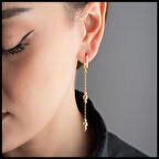 925 Ayar Altın Kaplama Dorika Toplu Küpe