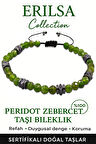 Sertifikalı Fasetli AAA+ Terahertz ve Zebercet Peridot Taşı Bileklik – İnce Model Pozitif Enerji