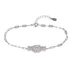 Baget Zirkon Taşlı 925 Ayar Gümüş İthal Kadın Bileklik