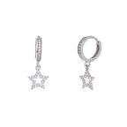 Yıldız Model Zirkon Taşlı 925 Ayar Gümüş Kadın Küpe