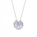 Kalp Yonca Model-2 Açılır-Kapanır 925 Ayar Gümüş Aşk Kadın Kolye