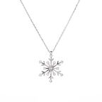 Kar Tanesi Model-1 Zirkon Taşlı 925 Ayar Gümüş Kadın Kolye