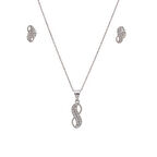 Sonsuzluk Model 925 Ayar Zirkon Taşlı Kadın 2'li Set