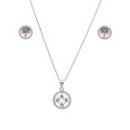 Halka Yıldız Model 925 Ayar Gümüş Kadın 2'li Set