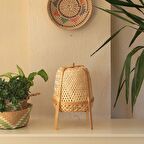 Knixhult Bohem Bambu Masa Lambası, Yer Lambası 35 CM - İskandinav, Modern, Rattan, Aydınlatma