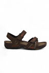 2145-9829 Tam Anatomik Bantlı Günlük ve Deniz,Havuz Gibi Islak Zeminler İçin Uyumlu Erkek Sandalet - NKT02145-kahverengi-45