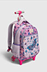 2217-My Polo Anatomik Sırt Yapılı Unisex Işıklı Tekerlekli İlkokul Çantası - NKT02217-Pembe-Mor-TEKEBAT