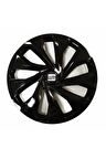 Seat Felicia Uyumlu 14 Inç 4 Adet Piano Black Siyah Jant Kapağı Takımı