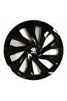 Skoda Favorit Uyumlu 14 Inç 4 Adet Piano Black Siyah Jant Kapağı Takımı