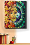 Sayılarla Boyama Seti Kasnaklı Güneş Ve Ay 40 X 50 Cm