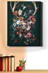 Sayılarla Boyama Seti Kasnaklı Geyik Ve Çiçekler 40 X 50 Cm