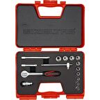 İZELTAŞ 1/4" ALTI KÖŞE LOKMA TAKIMI 15 PARÇA