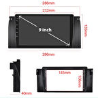 BMW E39 E53 X5 1996-2004 UYUMLU 9 inç 4-64 GB MULTİMEDYA