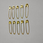  HAGİKİ (10 ADETLİ) 4,5CM UZUNLUĞUNDA NO 3 SARI ÇENGELLİ İĞNE,GOLD RENKLİ ÇATAL İĞNE,BÜYÜK BOY