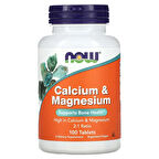 NOW Foods, Calcium(Kalsiyum) & Magnesium(Magnezyum), 100 Tablet