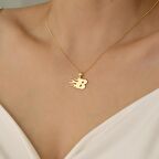 925 Ayar Gümüş Kişiye Özel Alevli Harf Kolye