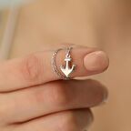 925 Ayar Gümüş Deniz Çapası Kolye