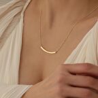 925 Ayar Gümüş Kişiye Özel İsim Yazılı İnce Plaka Kolye