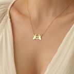 925 Ayar Gümüş Kalp Eller Kolye