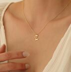 925 Ayar Gümüş El Yazısı Harf Kolye