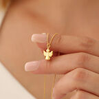 925 Ayar Gümüş Melek Hediye Kolye