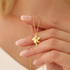 925 Ayar Gümüş Melek Temalı Kadın Kolye