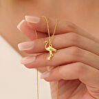 925 Ayar Gümüş  Flamingo Kolye