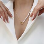 925 Ayar Gümüş Barock White Tatlısu İncisi Kolye-5mm