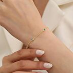 925 Ayar Gümüş Nazar Boncuklu Şans Bileklik