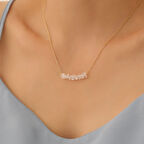 925 Ayar Gümüş Doğal Şeffaf Quartz Taşlı Kolye