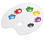 Sanatsal Oval Akrilik Düz Palet Yağlı Boya, Guaj Boya ve Akrilik Boya İçin İdeal 25 cm x 35 cm.