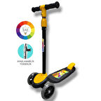 Npratik 3 Tekerlekli Işıklı Çocuk Scooter Swing - 3 Kademeli Yükseklik Ayarı