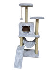 Nursoft Çok Katlı Tırmalama Tahtalı Kedi Evi Gri 