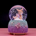 Sevimli Dostlar Temalı Büyük Boy Püskürtmeli Işıklı ve Müzikli Kar Küresi