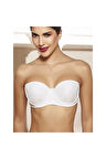 Kadın Ten Desteksiz Dolgusuz Straplez Sütyen
