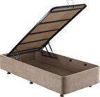 Niron Yatak Ela Tek Kişilik Sütlü Kahve Baza 90 x 200 cm