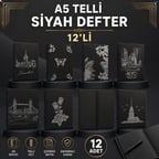 A5 Siyah Spralli Defter